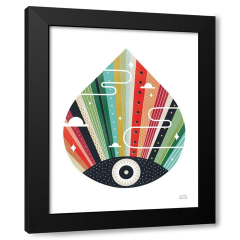 Eye Drop Black Modern Wood Framed Art Print by Mullan, Michael