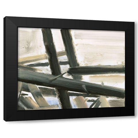 Neutral Abstract Black Modern Wood Framed Art Print with Double Matting by Wiens, James