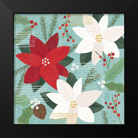 Mod Holiday III Black Modern Wood Framed Art Print by Charron, Veronique