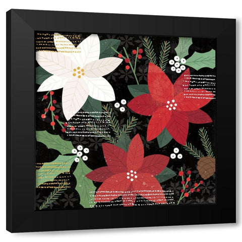 Mod Holiday IV Black Modern Wood Framed Art Print with Double Matting by Charron, Veronique