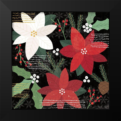Mod Holiday IV Black Modern Wood Framed Art Print by Charron, Veronique