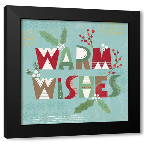 Mod Holiday VI Black Modern Wood Framed Art Print by Charron, Veronique