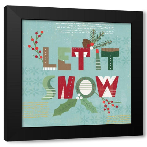 Mod Holiday VII Black Modern Wood Framed Art Print by Charron, Veronique