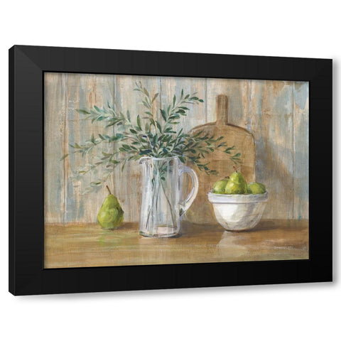 Autumn Kitchen Black Modern Wood Framed Art Print with Double Matting by Nai, Danhui