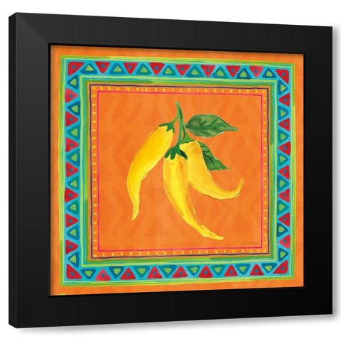 Mucho Caliente II Black Modern Wood Framed Art Print by Zaman, Farida