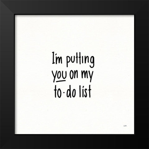 Pickup Lines V Black Modern Wood Framed Art Print by York, Leah