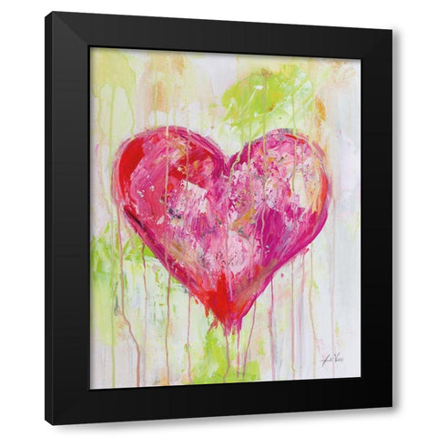 Lonely Heart Black Modern Wood Framed Art Print with Double Matting by Vertentes, Jeanette