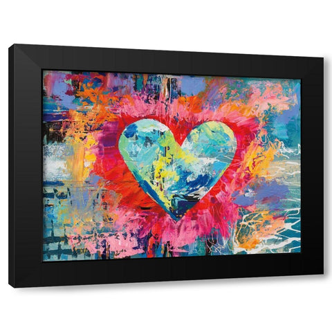 Passionate Love Black Modern Wood Framed Art Print by Vertentes, Jeanette