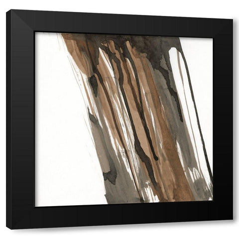 Walnut Falls I Black Modern Wood Framed Art Print with Double Matting by Paschke, Chris
