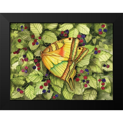 Bountiful Butterfly Black Modern Wood Framed Art Print by McKenna, Kathleen Parr