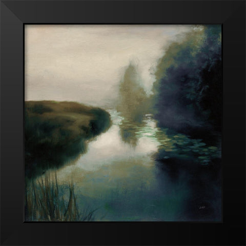 Twilight Fog Dark Black Modern Wood Framed Art Print by Purinton, Julia