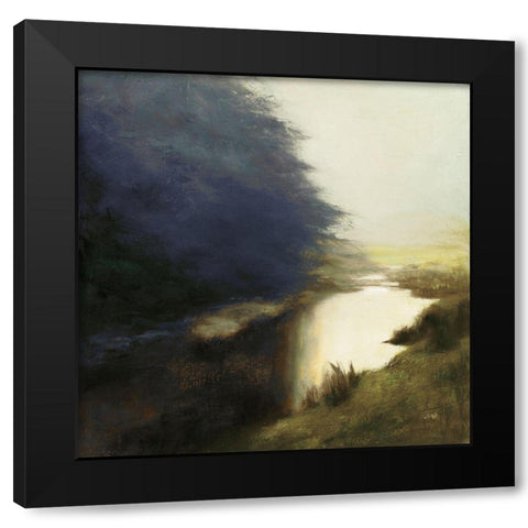 Spring Morning Dark Black Modern Wood Framed Art Print with Double Matting by Purinton, Julia