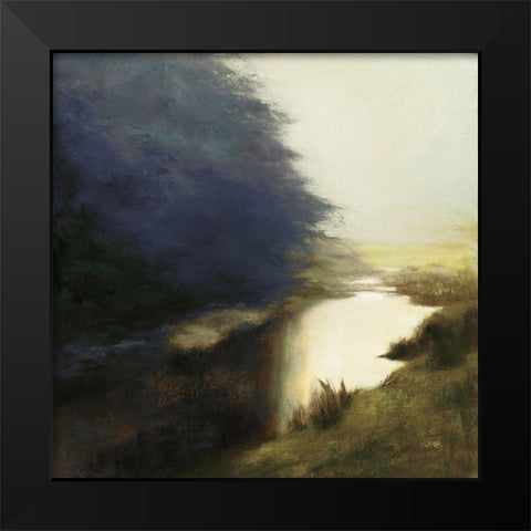 Spring Morning Dark Black Modern Wood Framed Art Print by Purinton, Julia