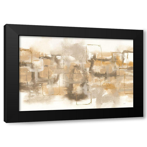 Golden Neutrals II Black Modern Wood Framed Art Print with Double Matting by Paschke, Chris