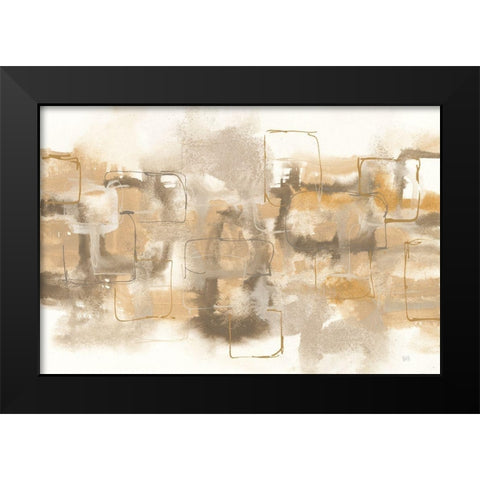 Golden Neutrals II Black Modern Wood Framed Art Print by Paschke, Chris