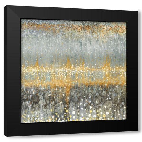 Rain Abstract I Autumn Black Modern Wood Framed Art Print with Double Matting by Nai, Danhui