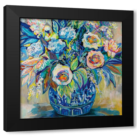 Think Spring Black Modern Wood Framed Art Print with Double Matting by Vertentes, Jeanette