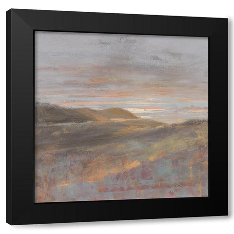 Dawn on the Hills Light Black Modern Wood Framed Art Print with Double Matting by Nai, Danhui