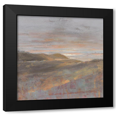 Dawn on the Hills Light Black Modern Wood Framed Art Print by Nai, Danhui