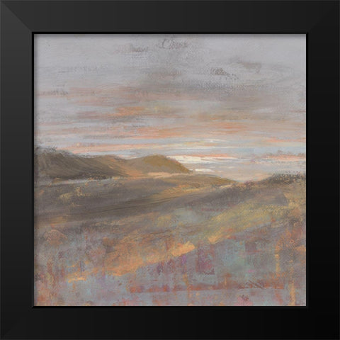 Dawn on the Hills Light Black Modern Wood Framed Art Print by Nai, Danhui