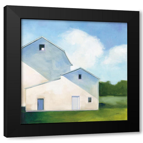 Barn Shadows Black Modern Wood Framed Art Print with Double Matting by Purinton, Julia