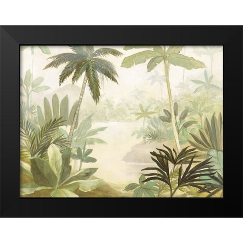 Palm Lagoon Black Modern Wood Framed Art Print by Purinton, Julia