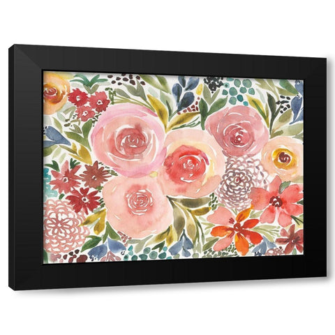 Full Bloom I Black Modern Wood Framed Art Print by Warrick, Cheryl