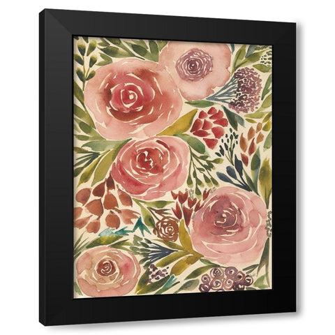 Antique Garden II Black Modern Wood Framed Art Print with Double Matting by Warrick, Cheryl