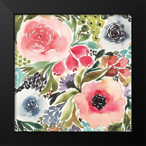 Ode to Spring III Black Modern Wood Framed Art Print by Warrick, Cheryl