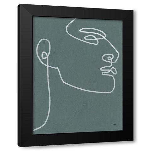 About Face I Black Modern Wood Framed Art Print by Hershey, Moira