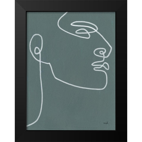 About Face I Black Modern Wood Framed Art Print by Hershey, Moira