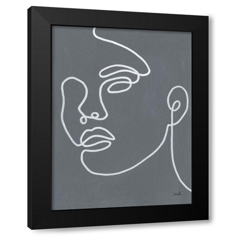 About Face II Black Modern Wood Framed Art Print with Double Matting by Hershey, Moira