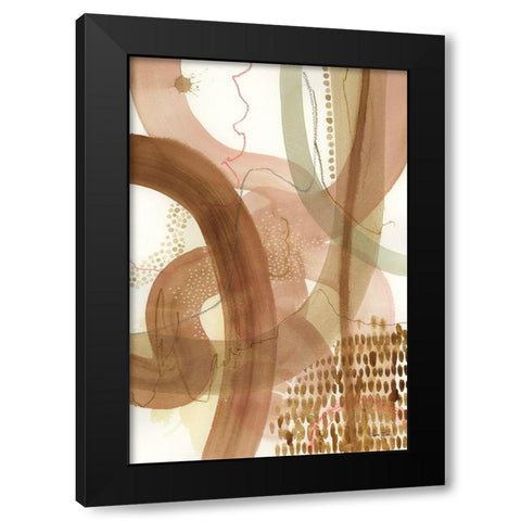 Path to Happiness Black Modern Wood Framed Art Print by Horn, Laura