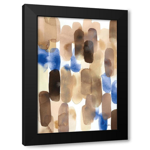 Tempo Black Modern Wood Framed Art Print with Double Matting by Horn, Laura