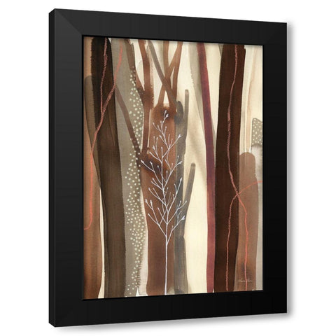 Woodland Awakening Black Modern Wood Framed Art Print with Double Matting by Horn, Laura