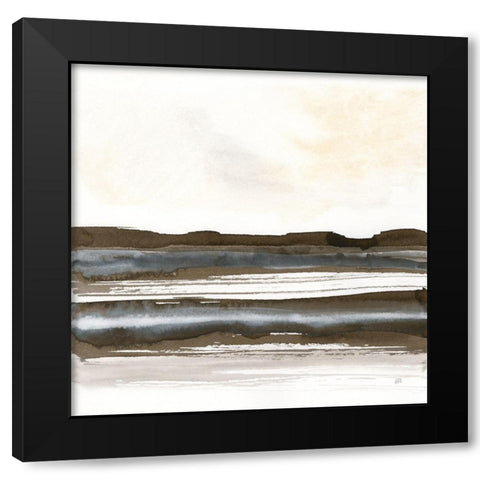 Natural Stripes II Black Modern Wood Framed Art Print by Paschke, Chris