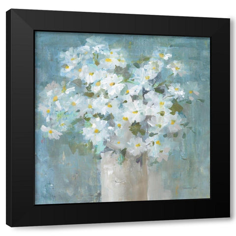Daisies All Day Black Modern Wood Framed Art Print with Double Matting by Nai, Danhui