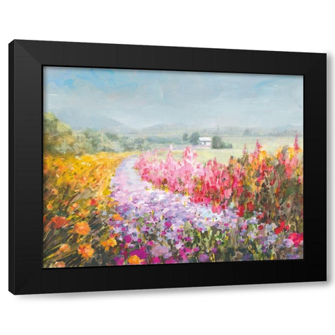 Drift Garden Black Modern Wood Framed Art Print with Double Matting by Nai, Danhui