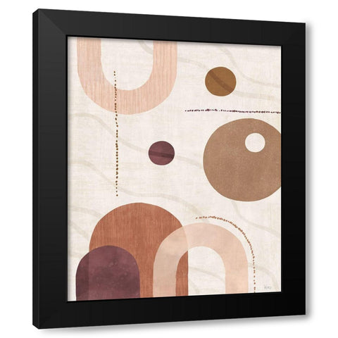 Soft Balance I Black Modern Wood Framed Art Print with Double Matting by Charron, Veronique