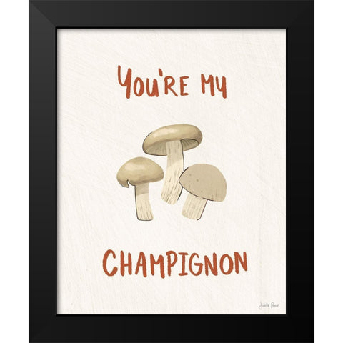 Mushroom Madness II Black Modern Wood Framed Art Print by Penner, Janelle