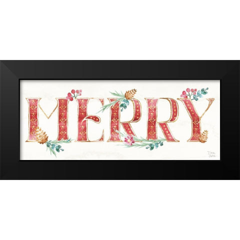 Holiday Sparkle V Black Modern Wood Framed Art Print by June, Dina