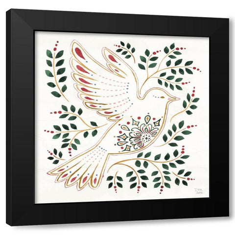 Holiday Sparkle VIII Black Modern Wood Framed Art Print by June, Dina