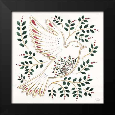 Holiday Sparkle VIII Black Modern Wood Framed Art Print by June, Dina