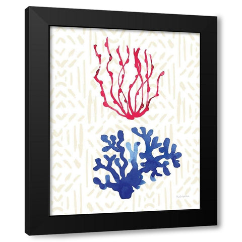 Salty Waves III Black Modern Wood Framed Art Print with Double Matting by Charro, Mercedes Lopez
