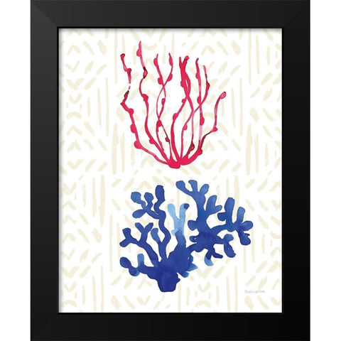 Salty Waves III Black Modern Wood Framed Art Print by Charro, Mercedes Lopez