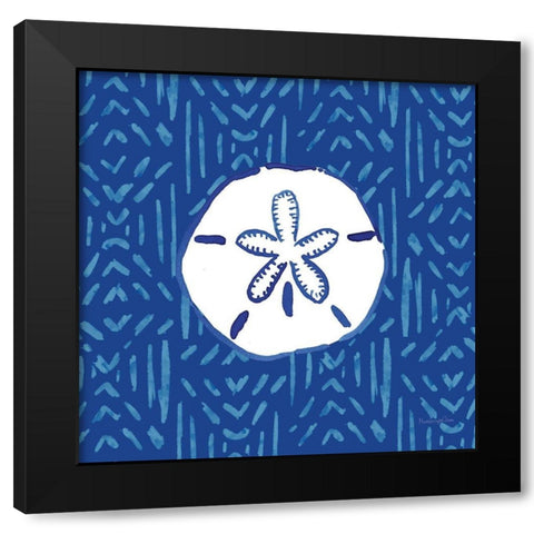 Salty Waves VII Black Modern Wood Framed Art Print with Double Matting by Charro, Mercedes Lopez