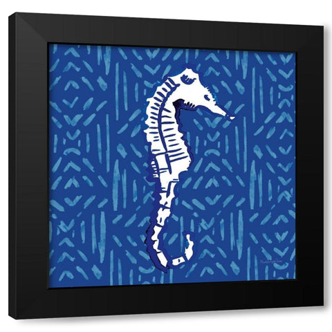 Salty Waves IX Black Modern Wood Framed Art Print with Double Matting by Charro, Mercedes Lopez