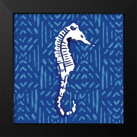 Salty Waves IX Black Modern Wood Framed Art Print by Charro, Mercedes Lopez