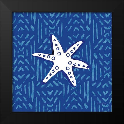 Salty Waves X Black Modern Wood Framed Art Print by Charro, Mercedes Lopez