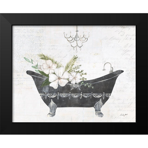 Floral Bath I Black Modern Wood Framed Art Print by Prahl, Courtney